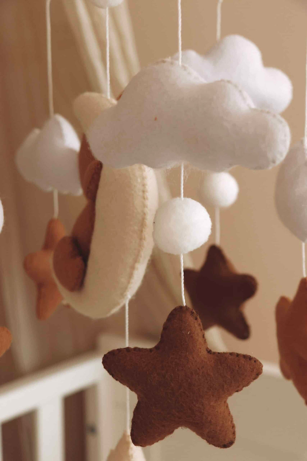 Handmade Sleeping Teddy baby mobile