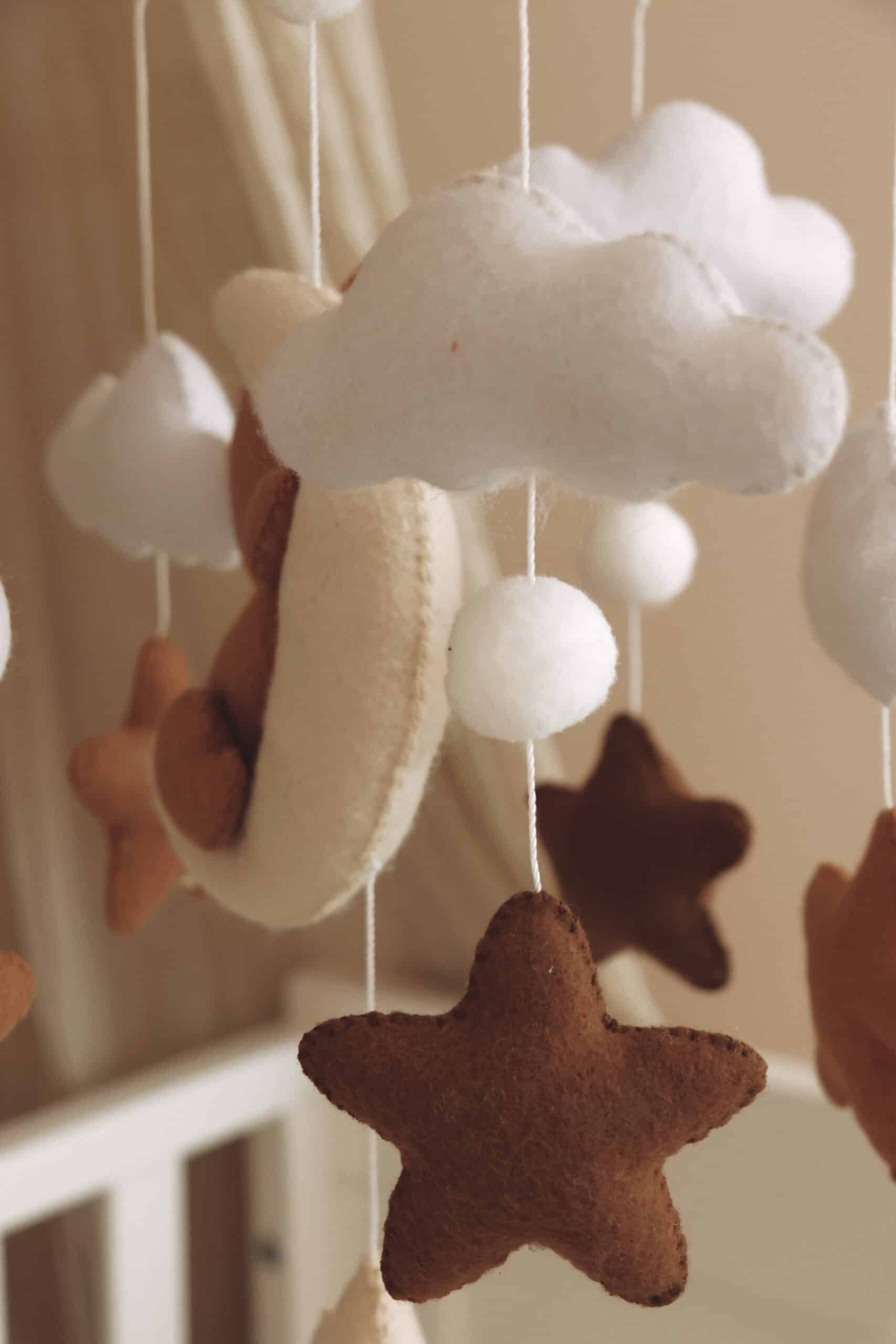Handmade Sleeping Teddy baby mobile